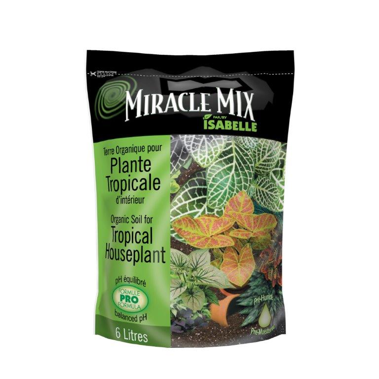 Terreau Organique pour plantes Tropicales 6 et 25 litres Miracle