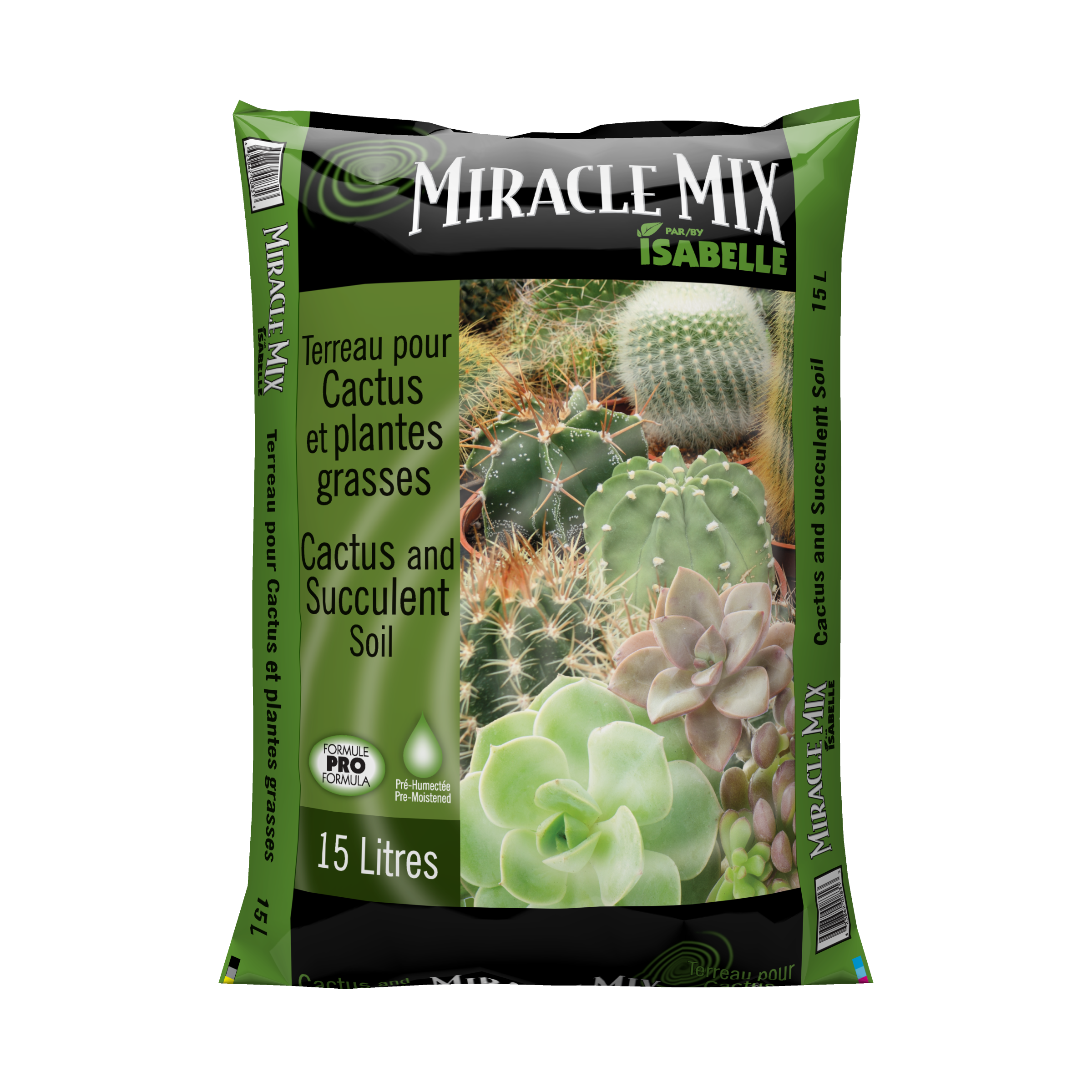 Terreau Organique pour Cactus 6 et 15 litres Miracle Mix - Les